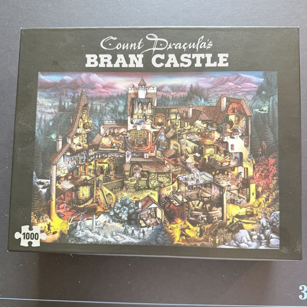 Count Dracula's Bran Castle 1000-Piece Jigsaw Puzzle by Holly Carden